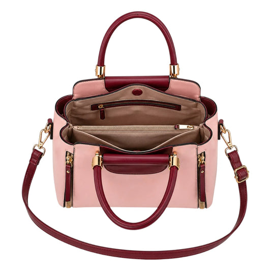 Michael Panes Handbag Trading Inc Women's Elegant Pink Top Handle Satchel Handbag