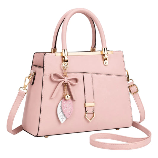 Michael Panes Handbag Trading Inc Women's Elegant Pink Top Handle Satchel Handbag