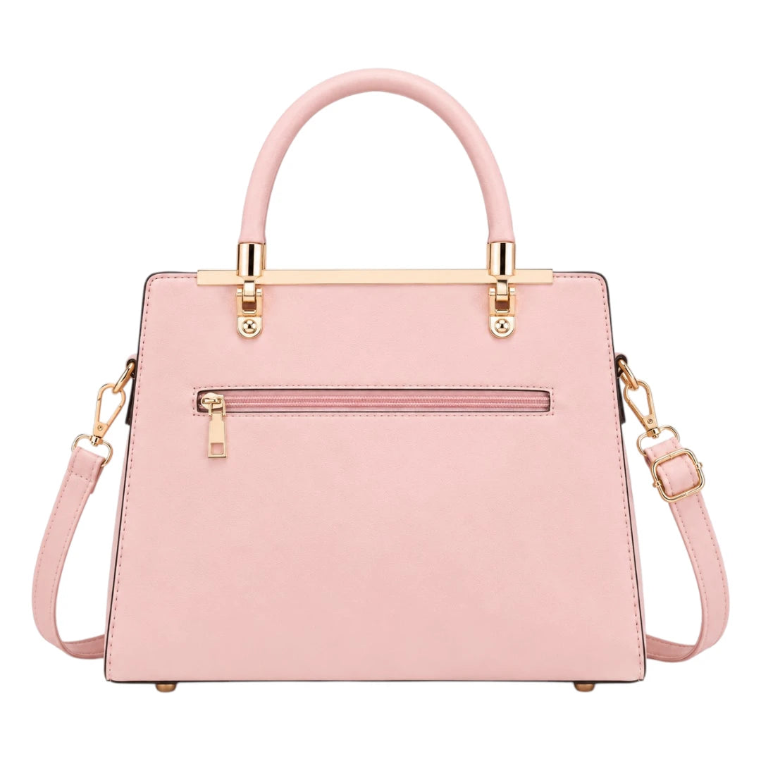 Michael Panes Handbag Trading Inc Women's Elegant Pink Top Handle Satchel Handbag