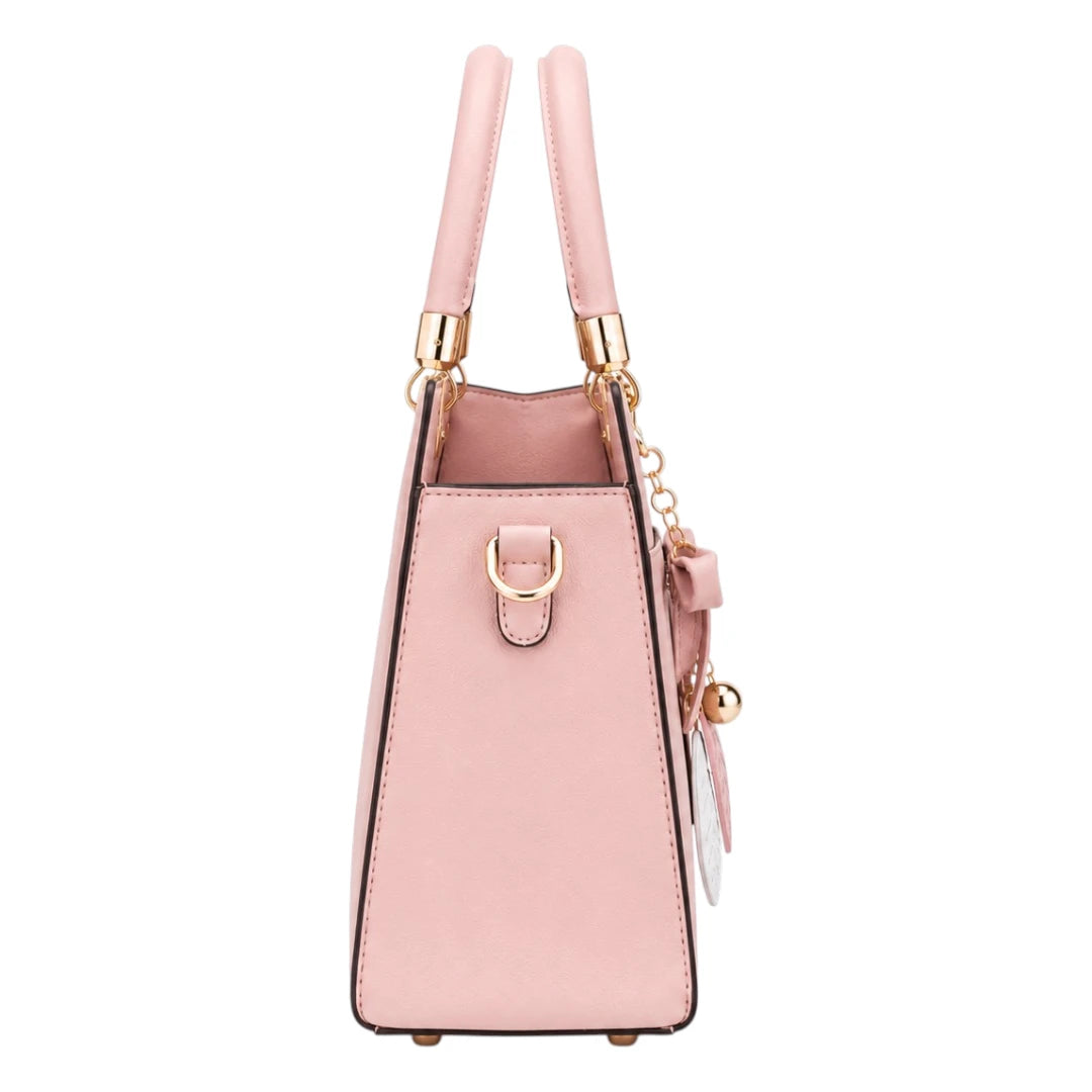 Michael Panes Handbag Trading Inc Women's Elegant Pink Top Handle Satchel Handbag