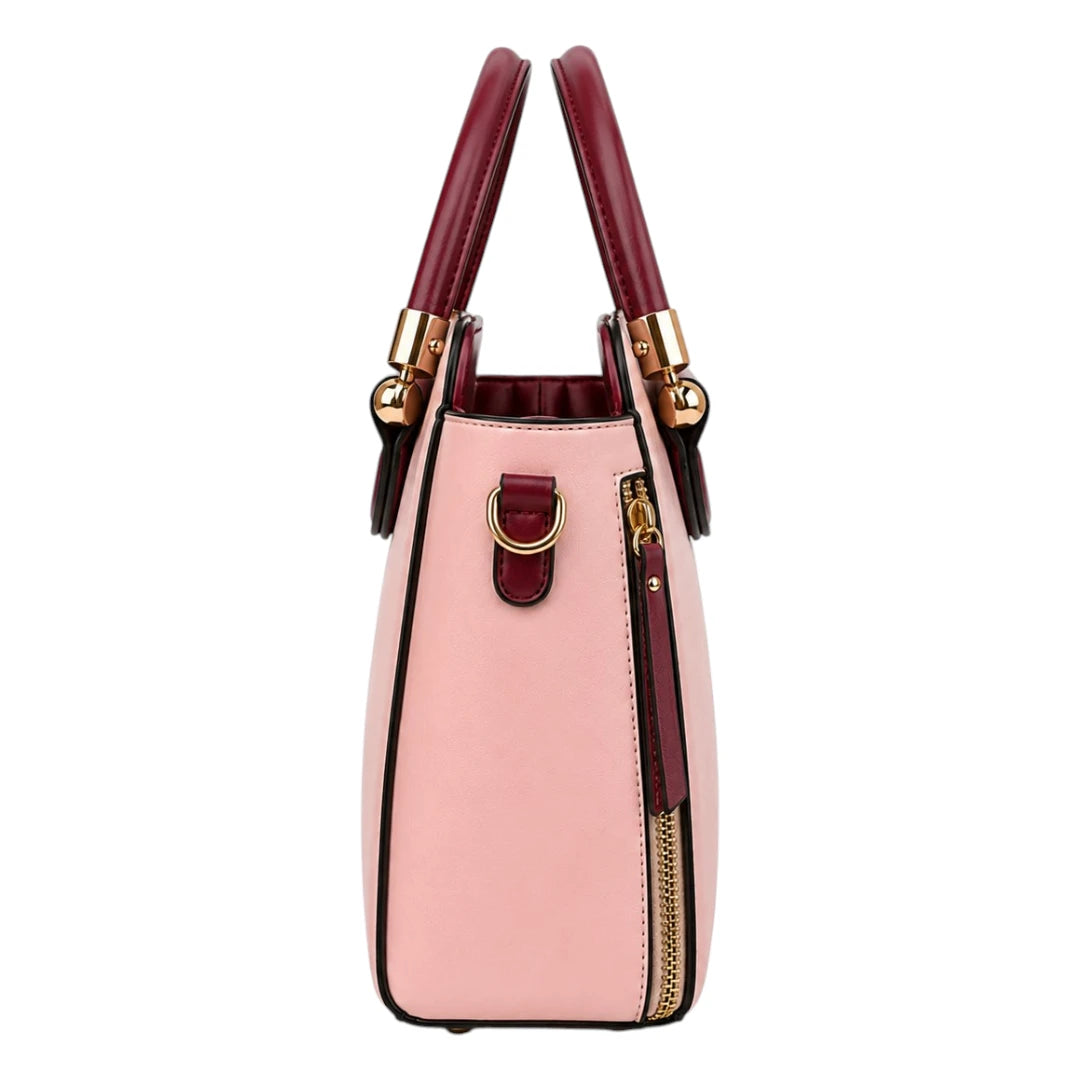 Michael Panes Handbag Trading Inc Women's Elegant Pink Top Handle Satchel Handbag