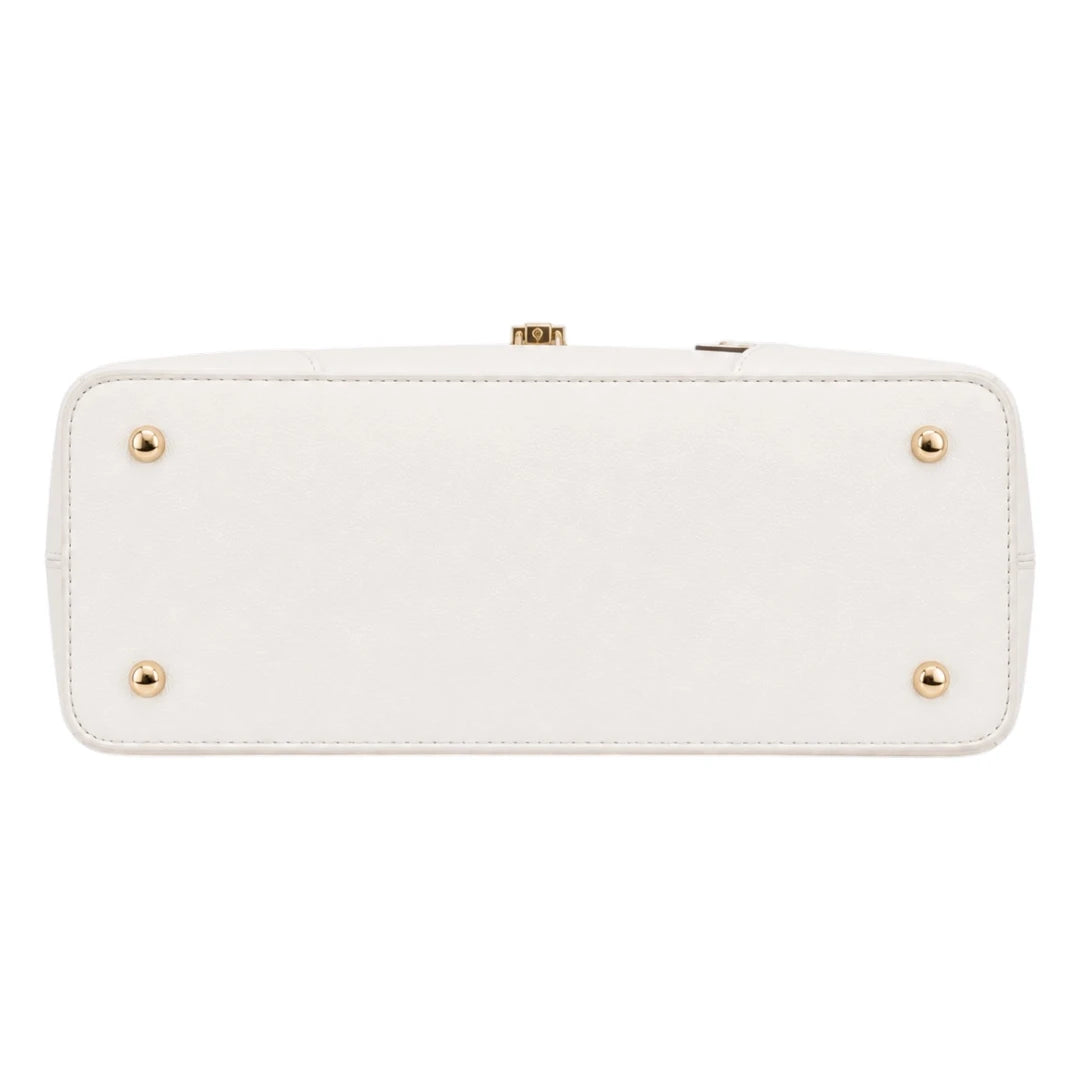 Michael Panes Handbag Trading Inc Women's Elegant White Top Handle Satchel Handbag