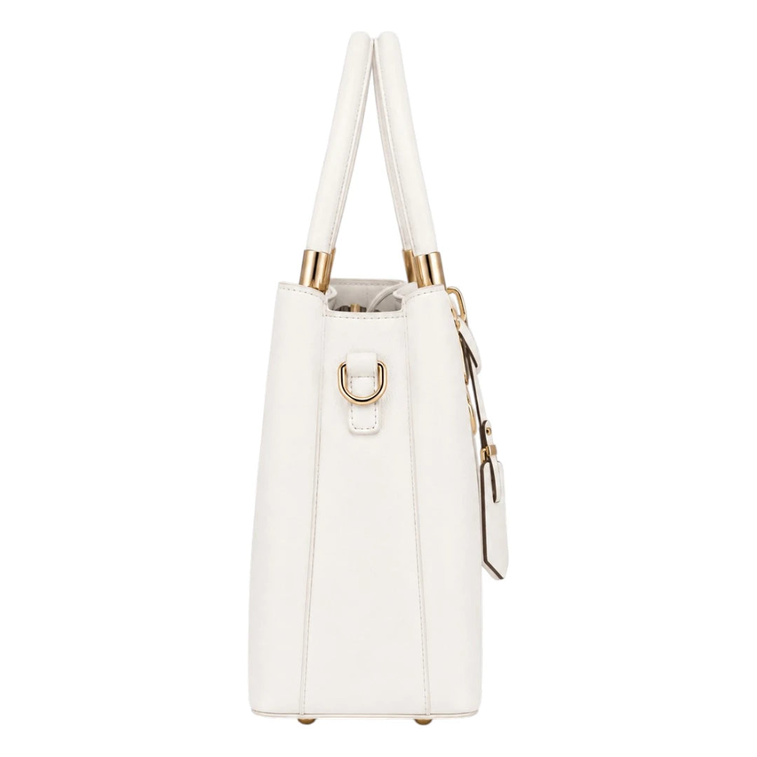 Michael Panes Handbag Trading Inc Women's Elegant White Top Handle Satchel Handbag