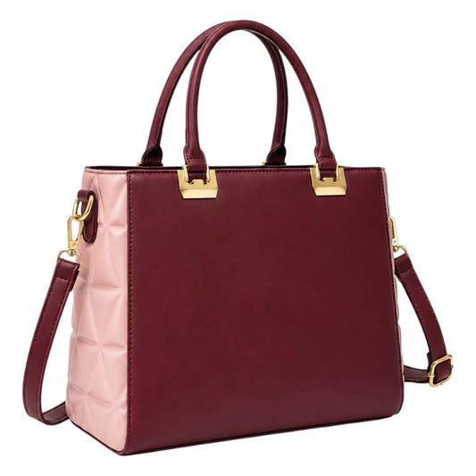 Michael Panes Handbag Trading Inc Women's Pink Structured Satchel Handbag
