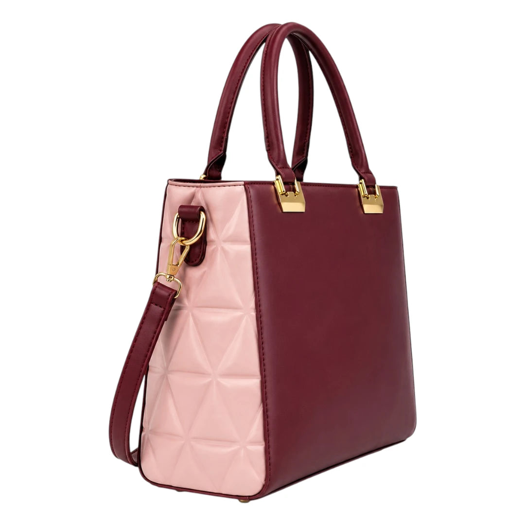 Michael Panes Handbag Trading Inc Women's Pink Structured Satchel Handbag